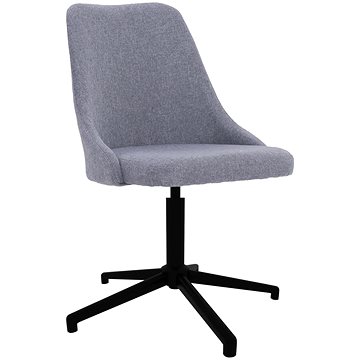 Otočná jídelní židle světle šedá textil, 330890 (330890)