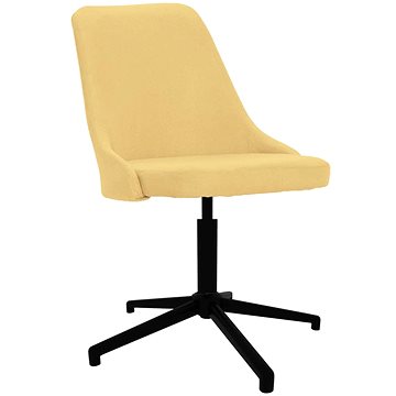 Otočná jídelní židle žlutá textil, 330898 (330898)