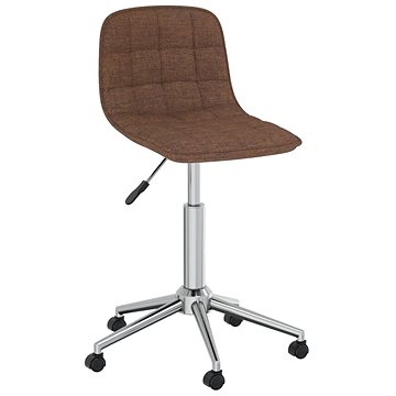 Otočná jídelní židle hnědá textil, 334086 (334086)