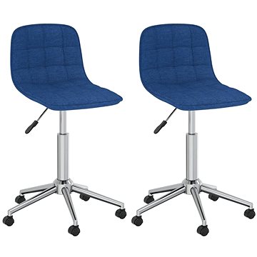 Otočné jídelní židle 2 ks modré textil, 334097 (334097)