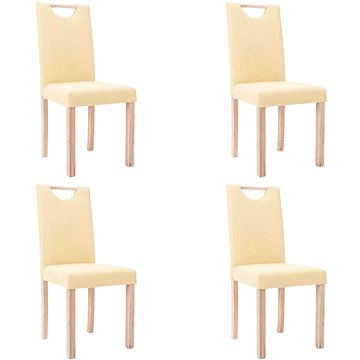 Jídelní židle 4 ks krémové textil, 336772 (336772)