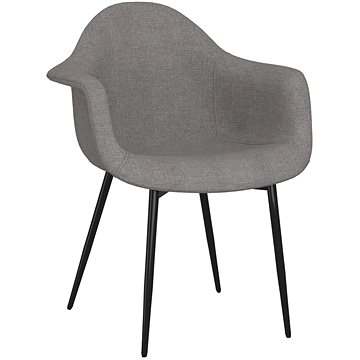 Jídelní židle světle šedá textil, 338086 (338086)