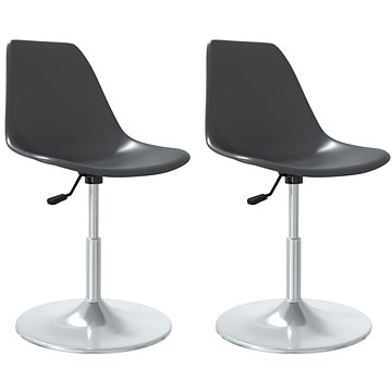Otočné jídelní židle 2 ks šedé PP, 338265 (338265)