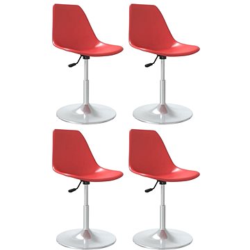 Otočné jídelní židle 4 ks červené PP, 338274 (338274)