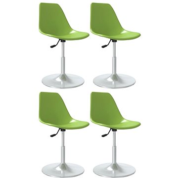 Otočné jídelní židle 4 ks zelené PP, 338280 (338280)