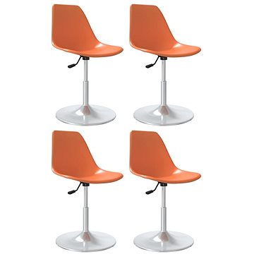 Otočné jídelní židle 4 ks oranžové PP, 338282 (338282)