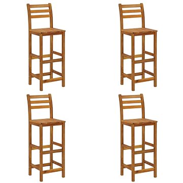 Barové stoličky 4 ks masivní akáciové dřevo, 310286 (310286)