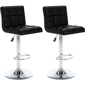 Barové stoličky 2 ks černé umělá kůže, 323634 (323634)