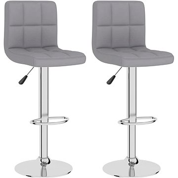 Barové židle 2 ks světle šedé textil, 334239 (334239)