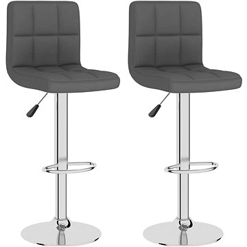 Barové židle 2 ks tmavě šedé textil, 334240 (334240)