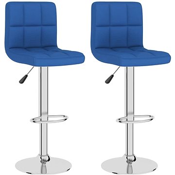 Barové židle 2 ks modré textil, 334243 (334243)