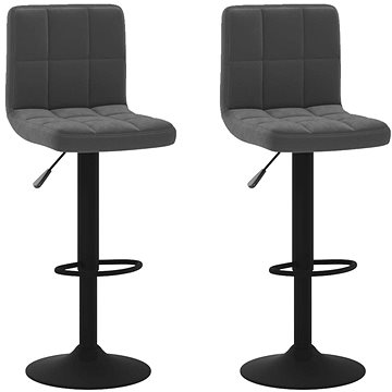 Barové židle 2 ks černé samet, 334302 (334302)