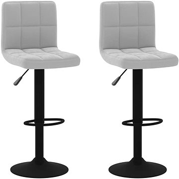 Barové židle 2 ks světle šedé samet, 334305 (334305)