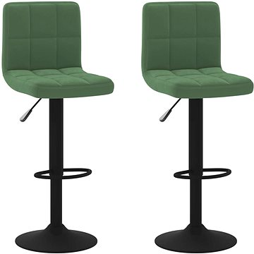 Barové stoličky 2 ks tmavě zelené samet, 334308 (334308)