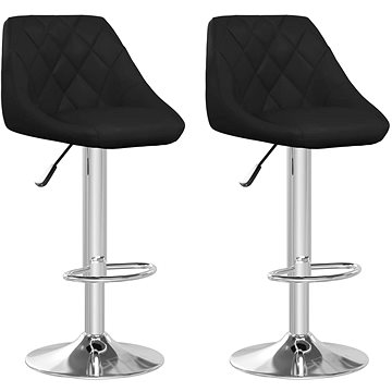 Barové stoličky 2 ks černé umělá kůže, 335180 (335180)