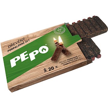 PE-PO dřevěný podpalovač 2v1 20 podpalů FSC (2068918)