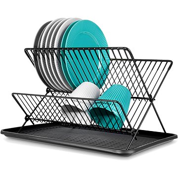 Sortland Kovový odkapávač na nádobí – dvoupatrový (256622)