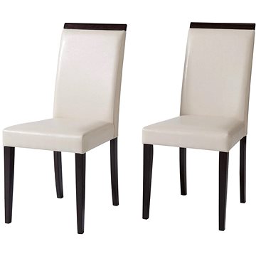 Danish Style Jídelní židle Reve (SET 2 ks), krémová / černá (NT01123)
