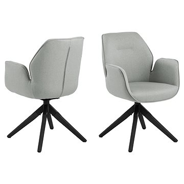 Design Scandinavia Jídelní židle Aura, tkanina, světle šedá (A1003997)