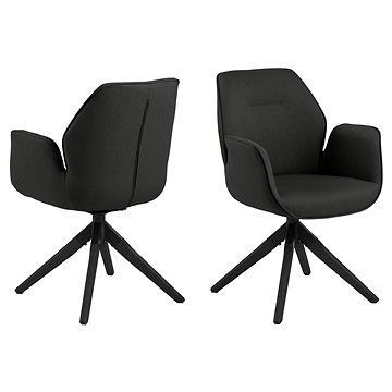 Design Scandinavia Jídelní židle Aura, tkanina, tmavě šedá (A1003998)