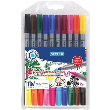Stylex Double ended fibre pens, 10 ks (66565)