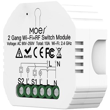 MOES Hidden wifi smart switch 2 gang (MS-104B)