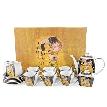 Home Elements luxusní souprava na čaj, 15 ks, Klimt, Polibek tmavý (KLIMT0006)