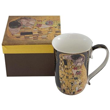 Home Elements Porcelánový hrnek 400 ml, Klimt, Polibek tmavý (KLIMT0034)