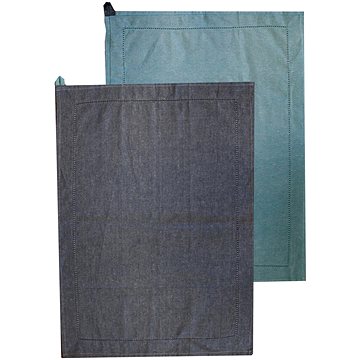 Home Elements Utěrka z recyklované bavlny, 2 ks 50×70 cm, modrá (8595556457740)