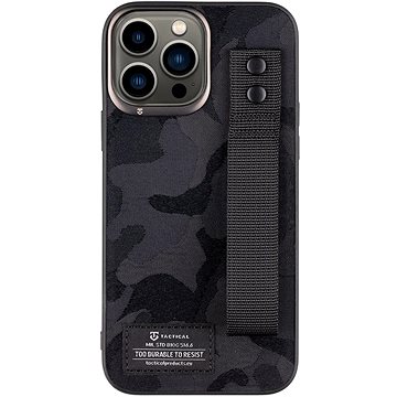 Tactical Camo Troop Drag Strap Kryt pro Apple iPhone 13 Pro Max Black (8596311194726)