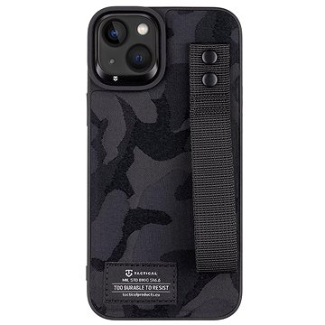 Tactical Camo Troop Drag Strap Kryt pro Apple iPhone 14 Plus Black (8596311194702)