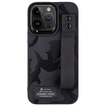 Tactical Camo Troop Drag Strap Kryt pro Apple iPhone 14 Pro Max Black (8596311194696)
