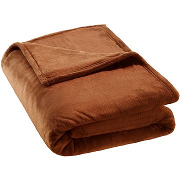 Tectake Hřejivá deka mikroplyš, 220×240 cm,hnědá (400949)