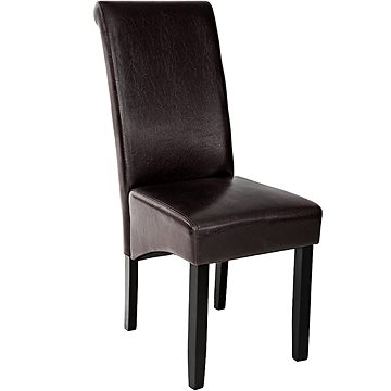 Jídelní židle ergonomická, masivní dřevo, cappuccino (400555)