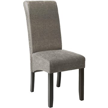 Jídelní židle ergonomická, masivní dřevo, mramorová šedá (403626)