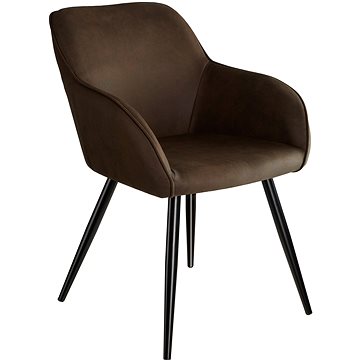 Židle Marilyn Stoff, tmavě hnědá-černá (403668)