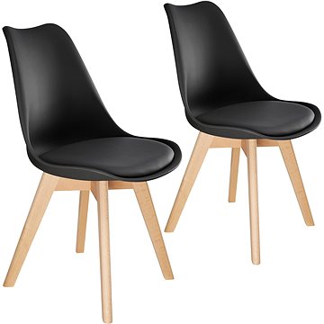2× Jídelní židle Friederike, černá (403811)