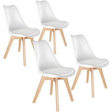 4× Jídelní židle Friederike, bílá (403813)