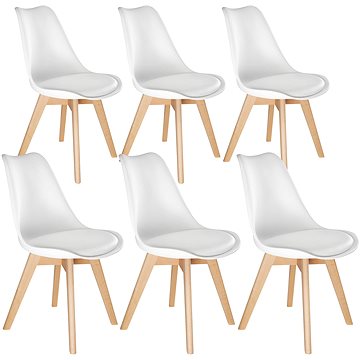 6× Jídelní židle Friederike, bílá (403816)