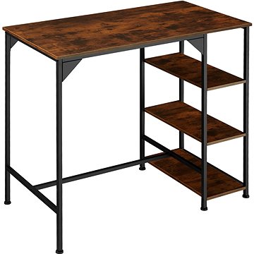 Barový stůl Cannock Industrial tmavé dřevo (404354)