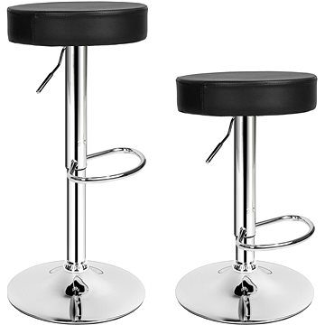 2 Barové židle Sebastian černé (401562)