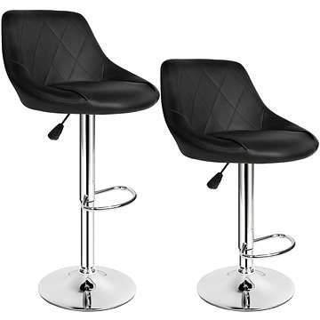 2 Barové židle Waldemar černé (401570)