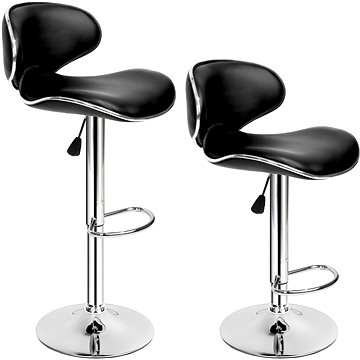 2 Barové židle Bassi černé (402080)