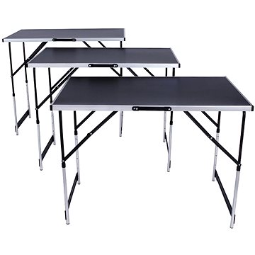 3 Tapetovací skládací stoly černé (401030)