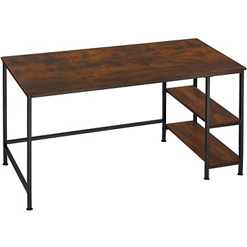 Tectake Počítačový stůl Canton 120×60×75,5cm, Industrial tmavé dřevo (404423)