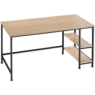 Tectake Počítačový stůl Canton 120×60×75,5cm, Industrial světlé dřevo, dub Sonoma (404424)
