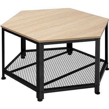 Tectake Konferenční stolek Norwich 86,5×75×46,5cm, Industrial světlé dřevo, dub Sonoma (404226)