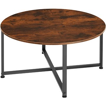 Tectake Konferenční stolek Aberdeen 88,5×47cm, Industrial tmavé dřevo (404342)