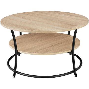 Tectake Konferenční stolek Cromford 80×46cm, Industrial světlé dřevo, dub Sonoma (404448)