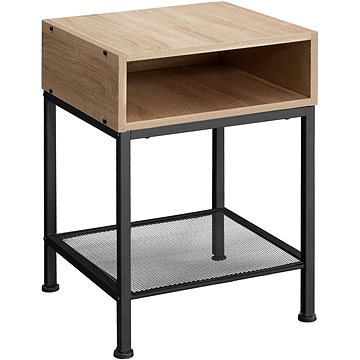 Noční stolek Harlow 40,5x40,5x52,5cm - Industrial světlé dřevo, dub Sonoma (404361)